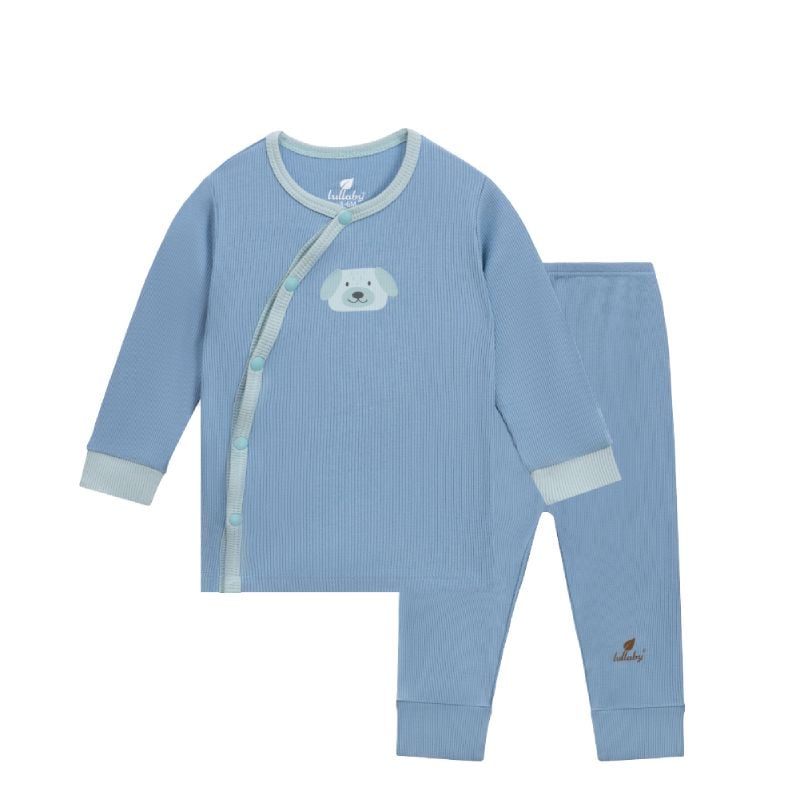BỘ CÀI LỆCH DÀI TAY LULLABY NH715R XANH CỔ VỊT