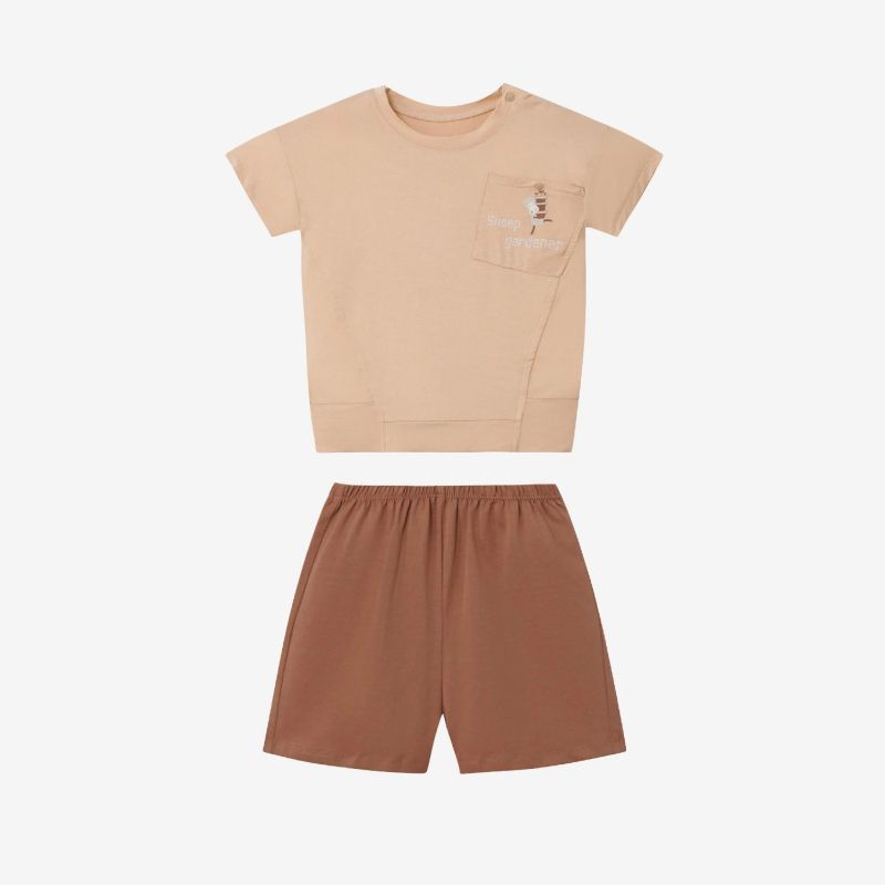 Bộ cộc tay La Pomme cừu nhỏ trong khu vườn Be