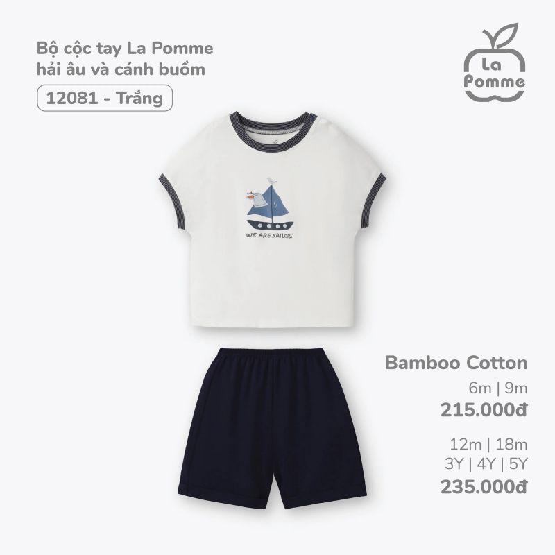 BỘ CỘC TAY LA POMME HẢI ÂU VÀ CÁNH BUỒM TRẮNG
