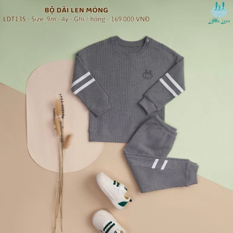 Bộ dài len mỏng Bamboo by LIL ghi