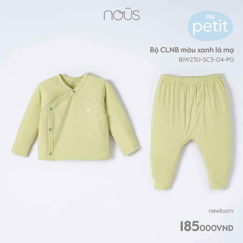 BỘ NOUS CÀI LỆCH NEWBORN
