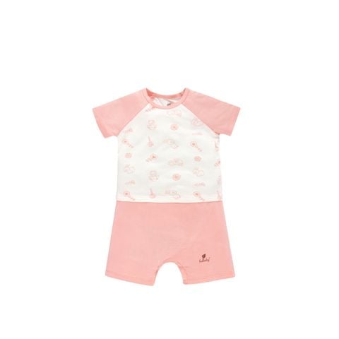 Bộ Romper Lullaby NH690P Trắng in thỏ
