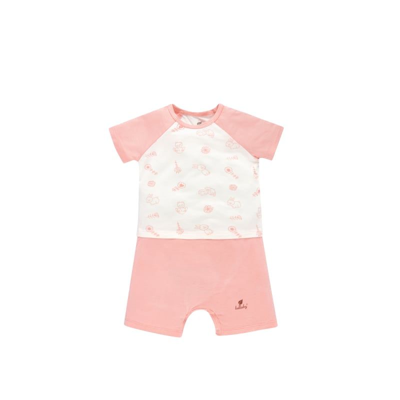 Bộ Romper Lullaby NH690P Trắng in thỏ