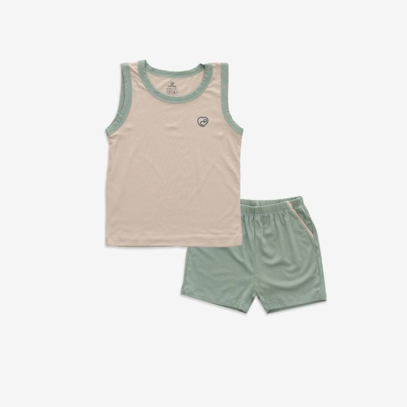 BỘ SÁT NÁCH CỔ TRÒN BU BABY SIRO BE - XANH OLIVE