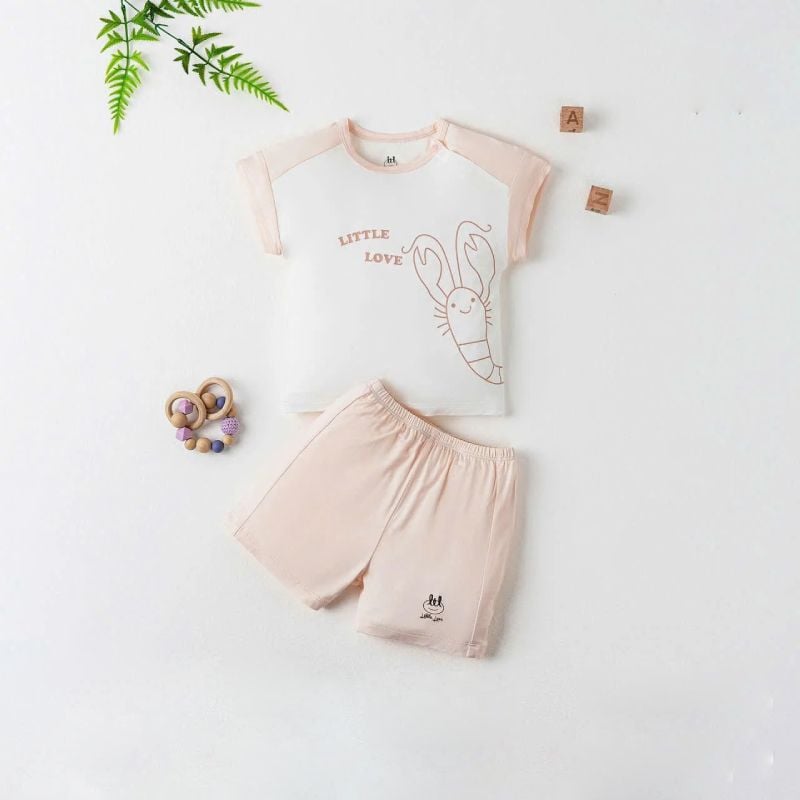 BỘ CỘC TAY BAMBOO BY LIL SMOOTHY 2502 HỒNG CAM