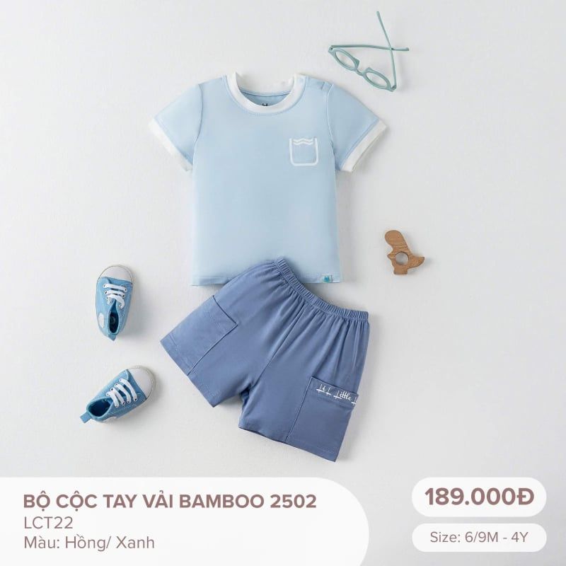 BỘ CỘC TAY BAMBOO BY LIL VẢI BAMBOO 2502 XANH