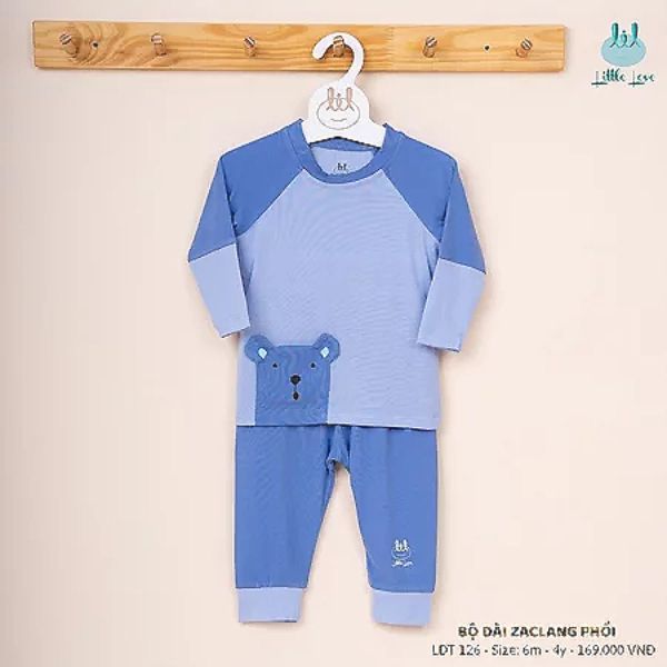 Bộ dài tay Bamboo by LIL zaclang phối xanh
