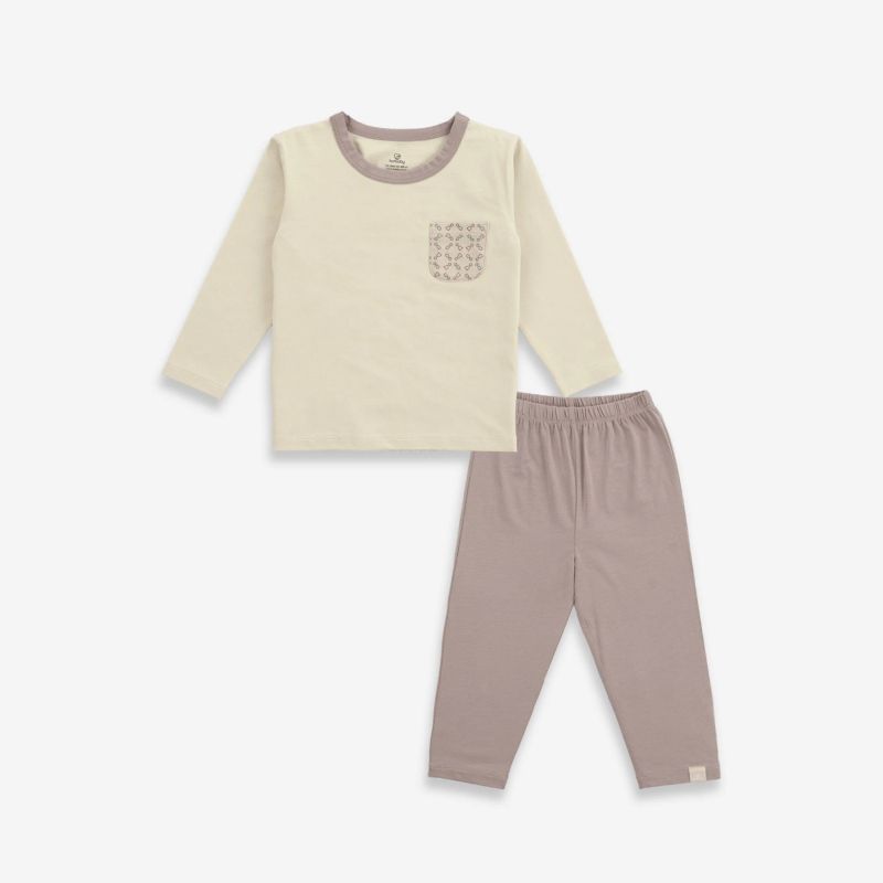 BỘ DÀI TAY CỔ TRÒN BU BABY ICONIC 1 BE CÀ PHÊ