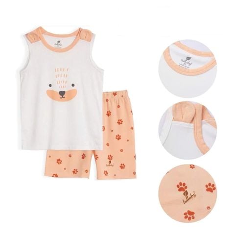 Bộ sát nách Lullaby NH825R Trắng Cam