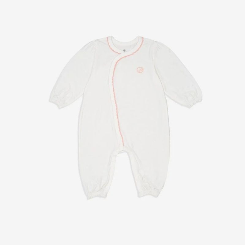 Body dài tay Bu Baby cài chéo bé gái Trắng