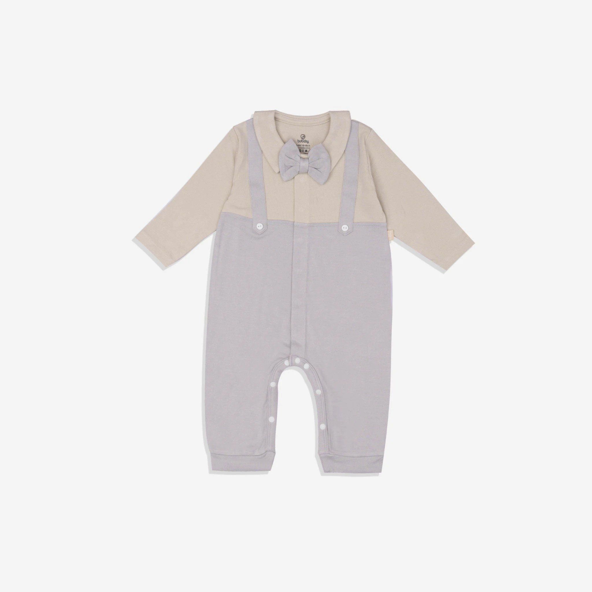 BODY DÀI TAY BU BABY GIẢ YẾM CỔ PETER PAN BE GHI