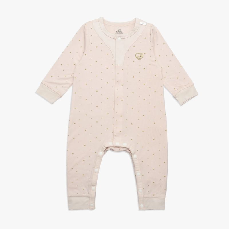 Body dài tay cài giữa Bu Baby Bambus Glory Be in vương miện