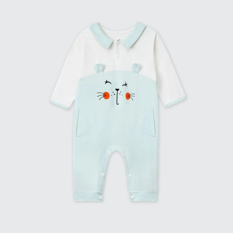 Body dài tay La Pomme cổ Peter Pan đáng yêu Xanh
