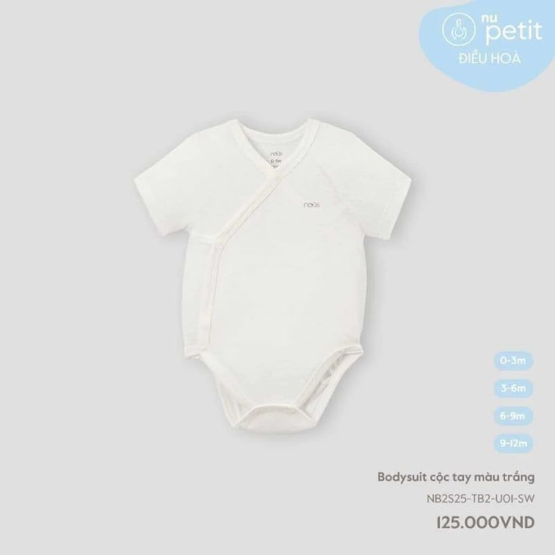 BODYSUIT NOUS CỘC TAY MÀU TRẮNG