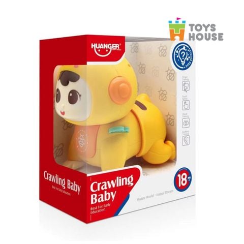 Búp bê tập bò có nhạc cho bé Toyshouse HE0707 màu vàng DCBY