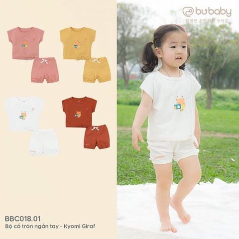 Bộ cổ tròn ngắn tay BU Baby BBC018.01S06MC11 Kyomi Giraf Gold Flame