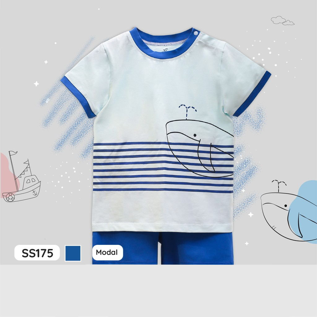 SS175 Bộ cộc La Pomme Cá heo đại dương