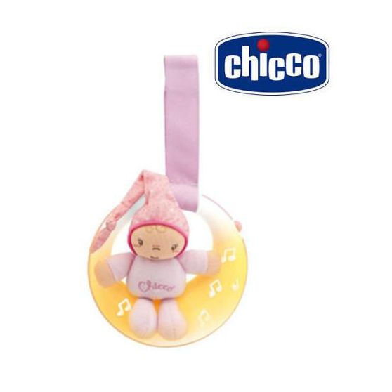 Đèn phát nhạc Chicco mặt trăng hồng