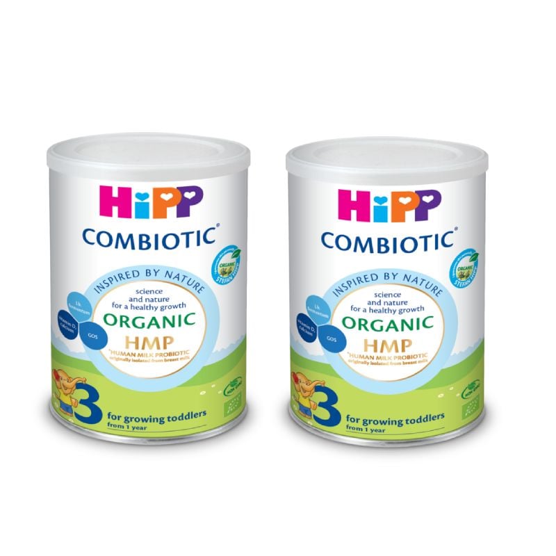 Combo 2 lon Sữa bột công thức HiPP 3 Organic Combiotic 350g