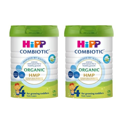Combo 2 lon Sữa bột công thức HiPP 4 Organic Combiotic 800g