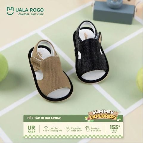 Dép tập đi Uala&Rogo gót dán mũi hở kiểu Bootie