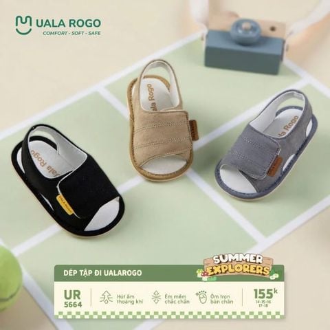 Dép tập đi Uala&Rogo quai vát ngang kèm logo
