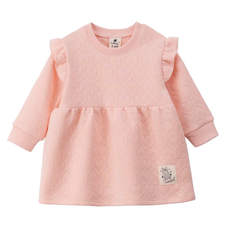 Đầm bé gái dài tay Lullaby NH752R Hồng Cam