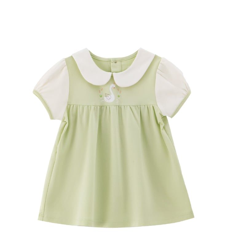 ĐẦM LULLABY CỔ SEN CỘC TAY NH329N XANH MINT