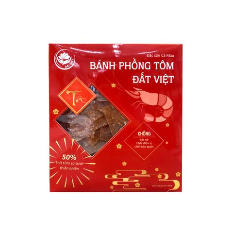 Phồng tôm sú Đất Việt 50% tôm hộp 500g