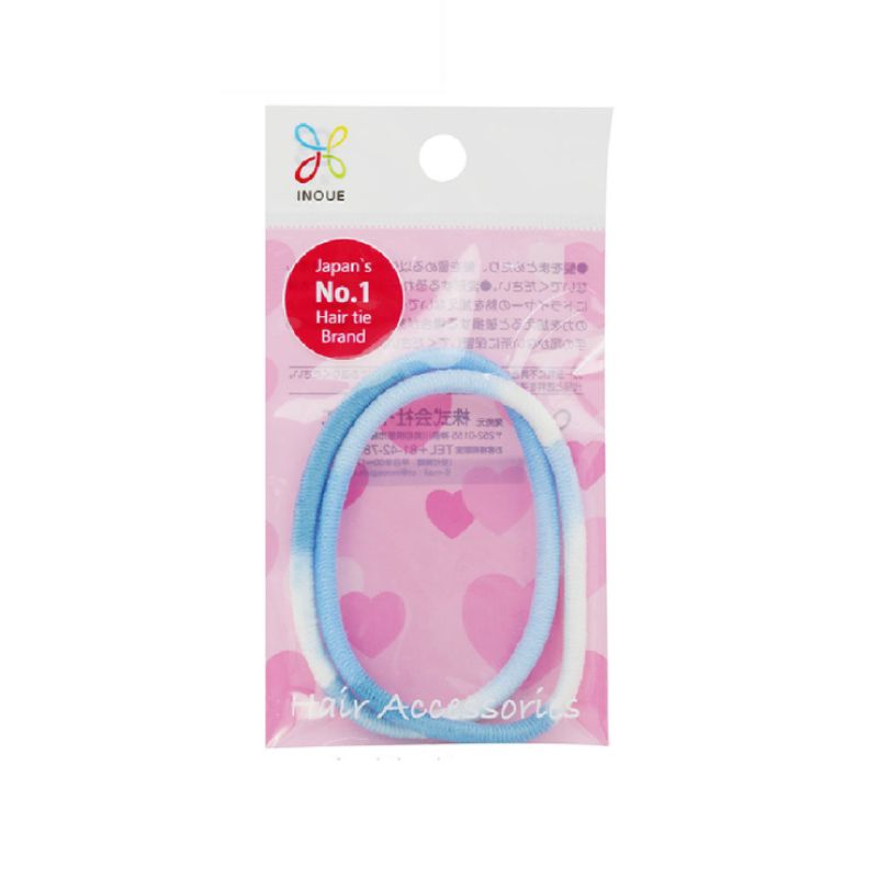 Dây cột tóc 2 cái INOUE Màu xanh 663