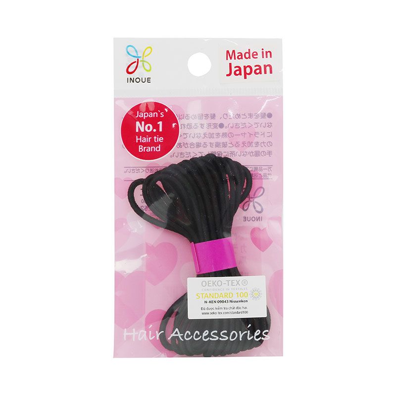 Dây thun làm cột tóc 2m INOUE màu đen 625