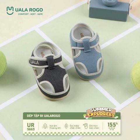 Dép tập đi Uala&Rogo form kín gót bo mũi tròn