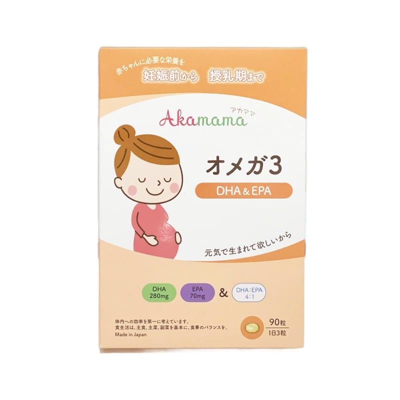 DHA & EPA cho bà bầu Akamama 90 viên