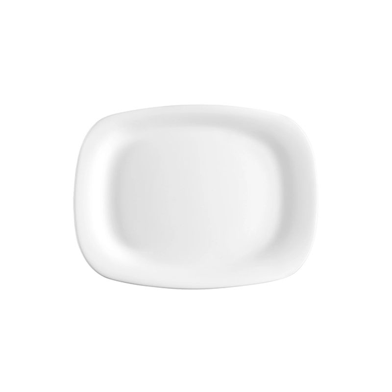 ĐĨA CHỮ NHẬT THỦY TINH SAPA PARMA MÀU TRẮNG 21,5 X 16,5 CM