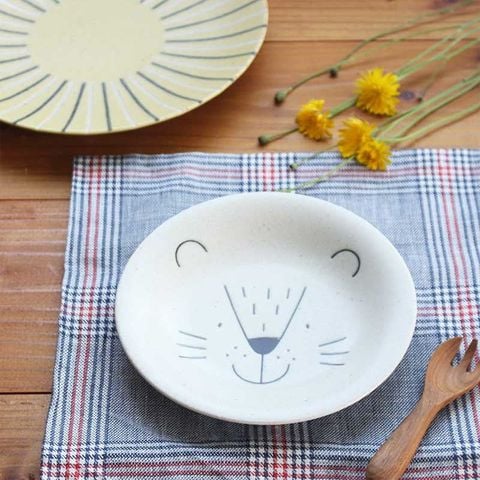 Đĩa sứ Nhật Bản 16.5cm sư tử 641