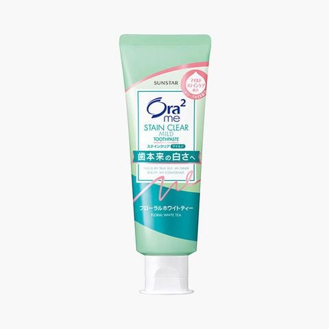 Kem đánh răng Ora2 me STAIN CLEAR Mild Toothpaste Floral White Tea 125g