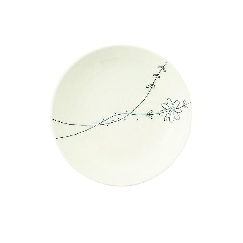 ĐĨA SỨ YAMATA HỌA TIẾT HÌNH CÀNH HOA SIZE Φ12.5×2.5CM