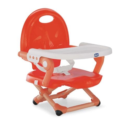Ghế ăn dặm gấp gọn Chicco Pocket Snack màu đỏ cam