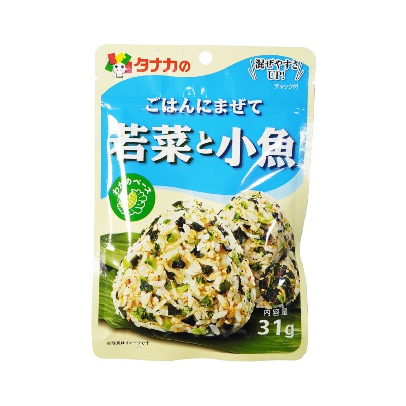 Gia vị Trộn cơm Rau non & Cá nhỏ Tanaka Foods 31g