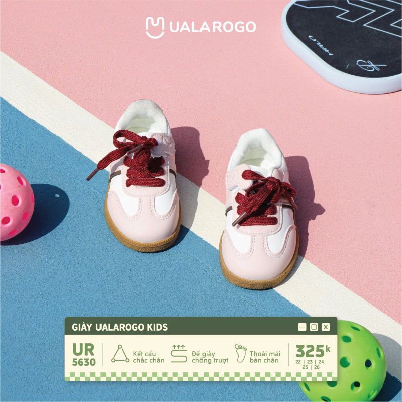 Giầy Uala Rogo Kid Light Brown/Pink