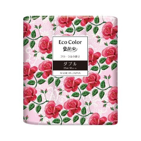Giấy vệ sinh Eco Color Màu Hồng Hương Hoa Bịch 18 Cuộn