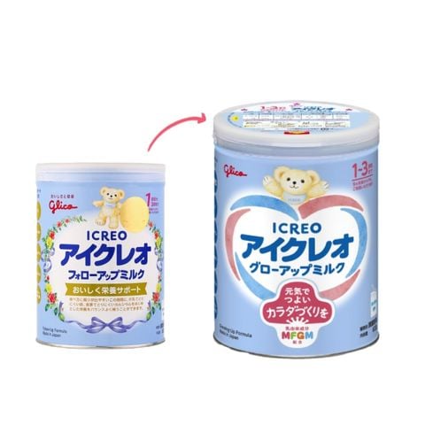 Combo 2 hộp SPDD công thức Glico Icreo Follow Up Milk 820g