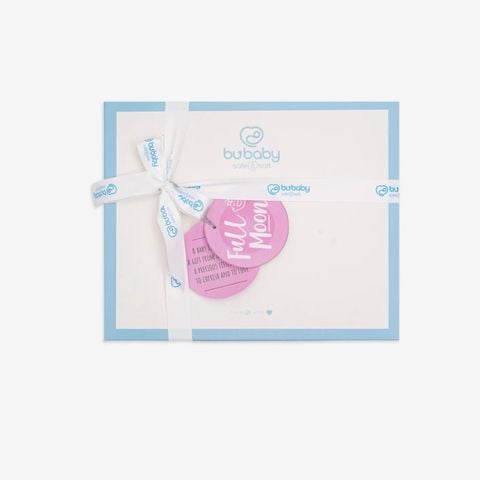 Gift Set Bu Baby Full moon - 0-3M-Trắng - Hồng