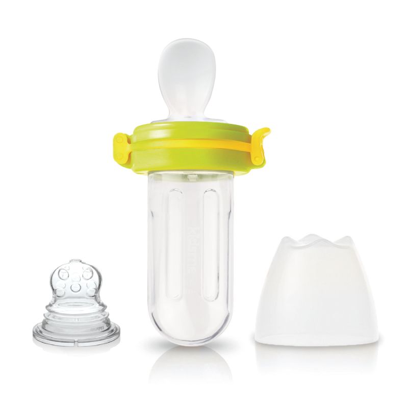 Bình bóp thức ăn chống hóc kidsme Plus Màu chanh 160408 Từ 4 tháng tuổi