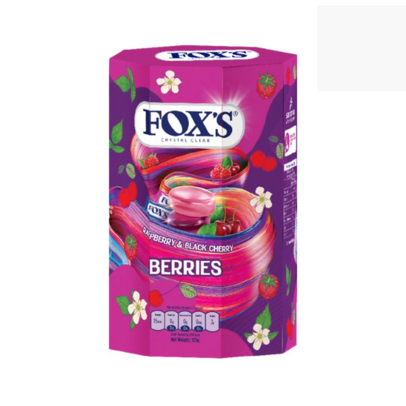 Kẹo trái cây FOX'S Crystal Clear Berries 125g
