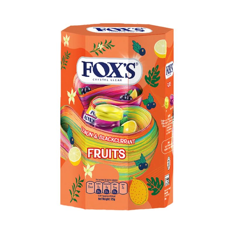 Kẹo trái cây FOX'S Crystal Clear Fruits 125g