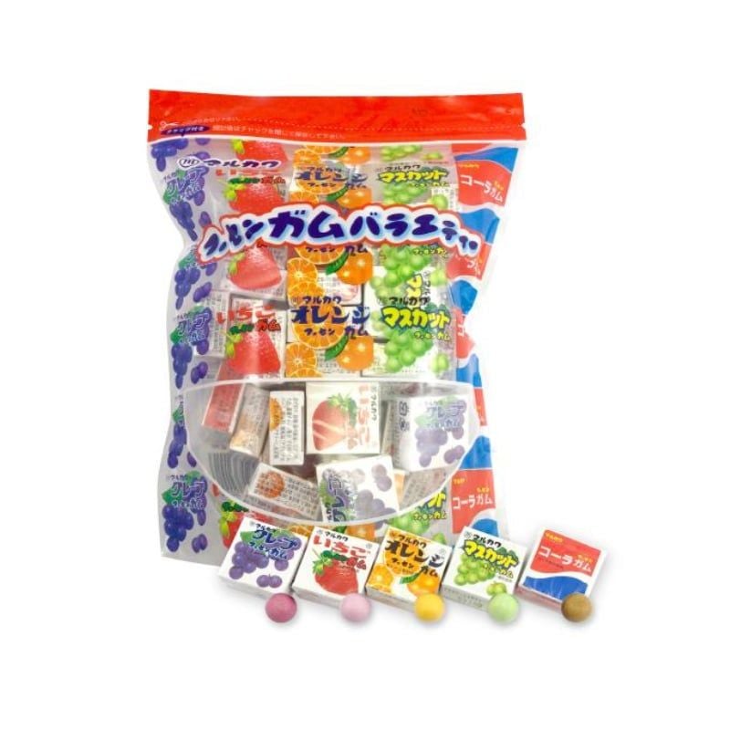 KẸO CAO SU NHIỀU VỊ MARUKAWA FUSEN GUM VARIETY 214G (10X1)