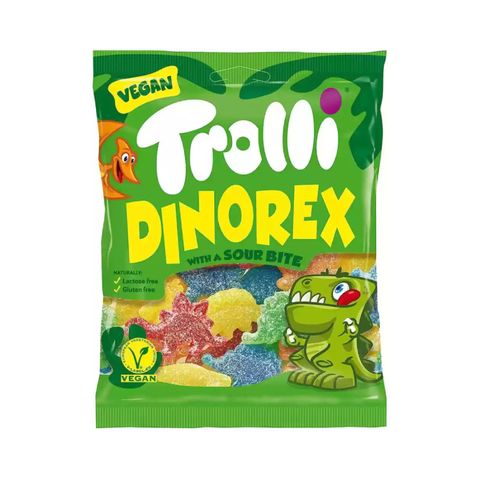 Kẹo dẻo Trolli hình khủng long ít chua 100g
