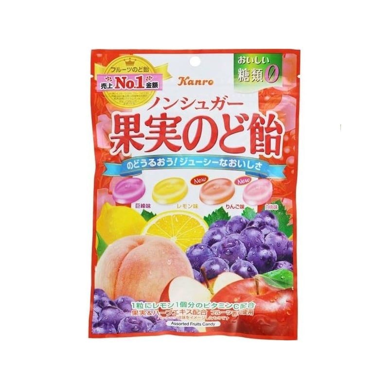 KẸO TRÁI CÂY KHÔNG ĐƯỜNG KANRO NON 90G