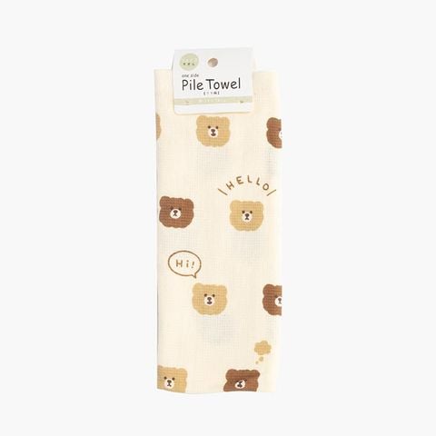 Khăn mặt cotton 2 lớp mẫu gấu 28x70cm